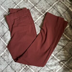 Kim Rogers Stretch Straight Leg Red Pants